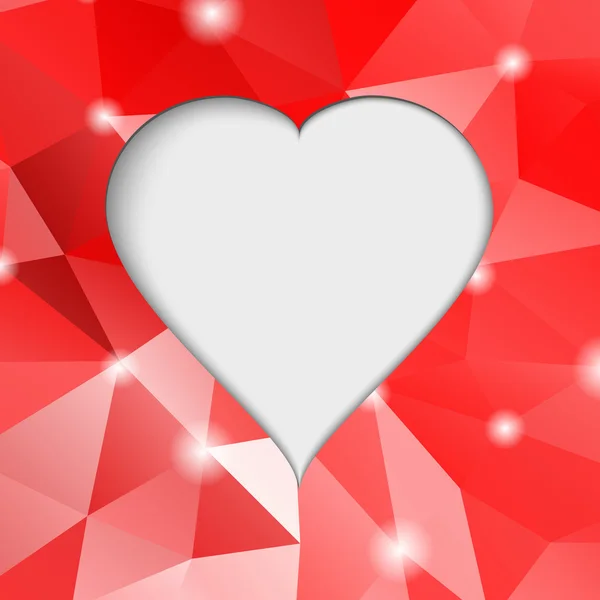 Día de San Valentín. Moderno resumen con corazones rojos . — Vector de stock