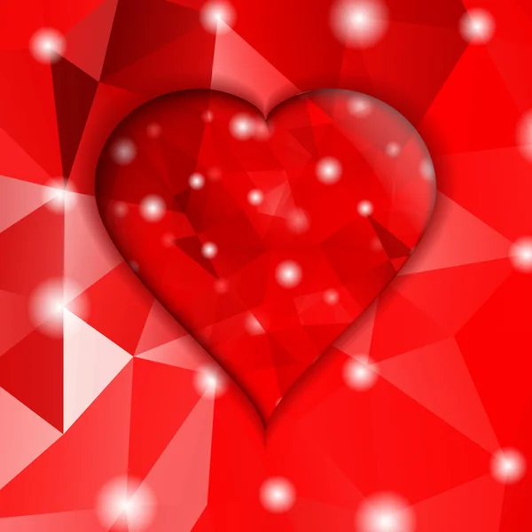 Día de San Valentín. Moderno resumen con corazones rojos . — Vector de stock