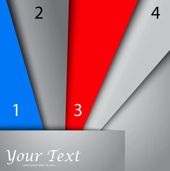 Design mit farbigen Bannern, Präsentationsvorlage — Stockvektor