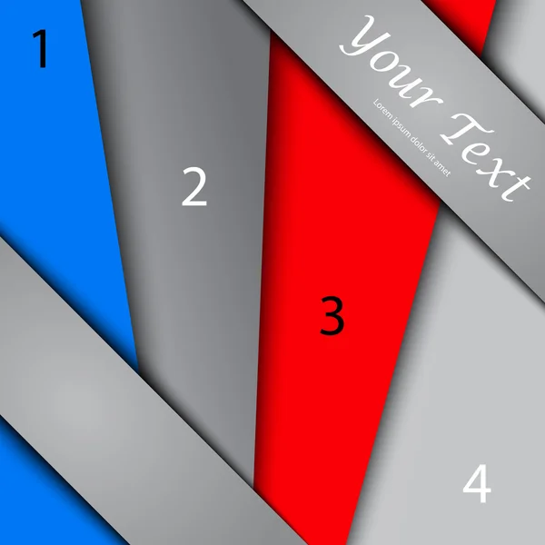 Conception avec bannières de couleur, modèle de présentation — Image vectorielle