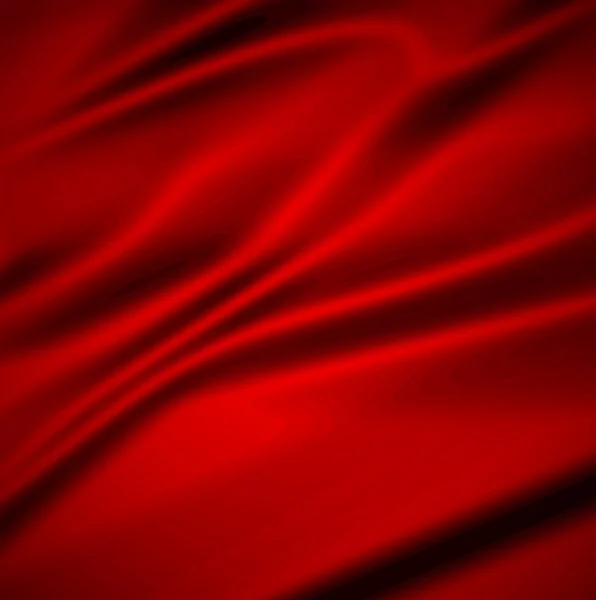 Beautiful Red Silk.Drapery Textile Background — Stock Vector