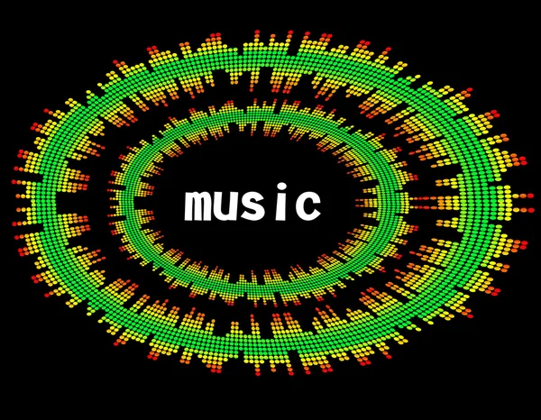 Illustration der Musik bunte Ausgleichsleiste — Stockvektor