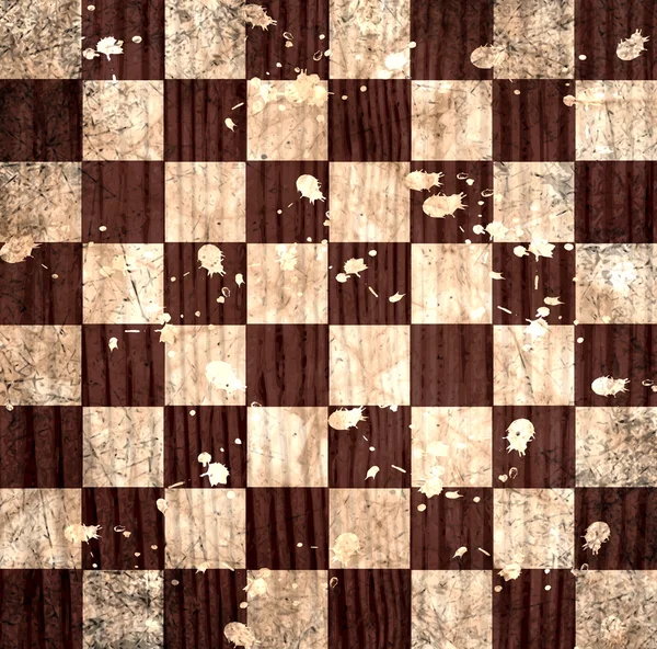 Vintage oude gekrast lege schaakbord — Stockvector