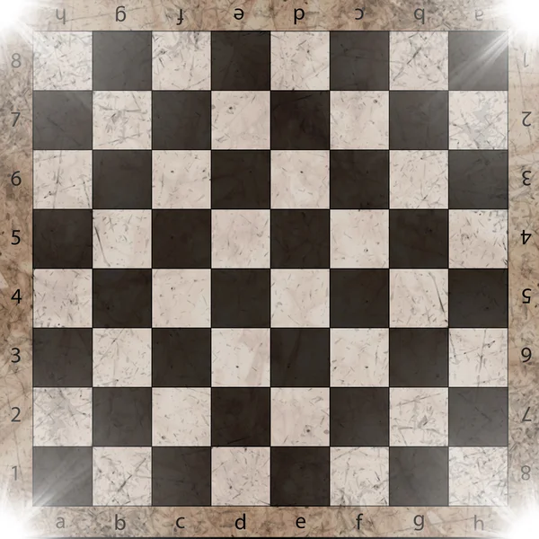 Винтажная старая поцарапанная пустая шахматная доска — стоковый вектор