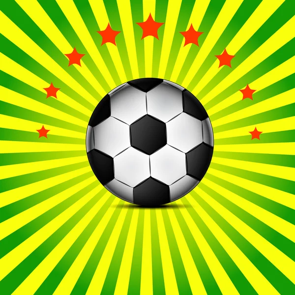 Illustration football card in Brazil flag colors — Stock Vector