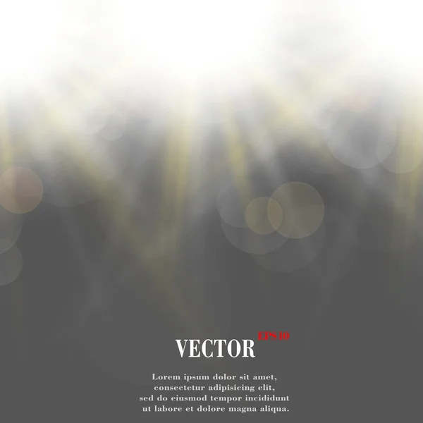 Blurry background light effects and sunburst — Stock Vector