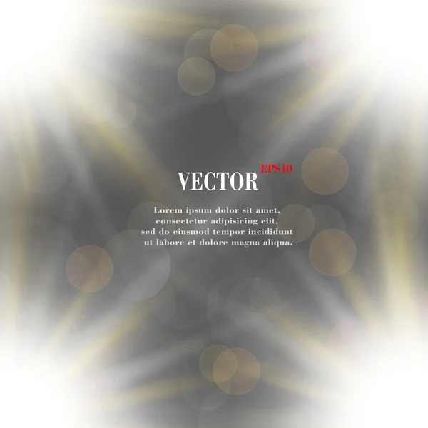 Blurry background light effects and sunburst — Stock Vector