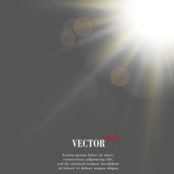 Onscherpe achtergrond licht effecten en sunburst — Stockvector