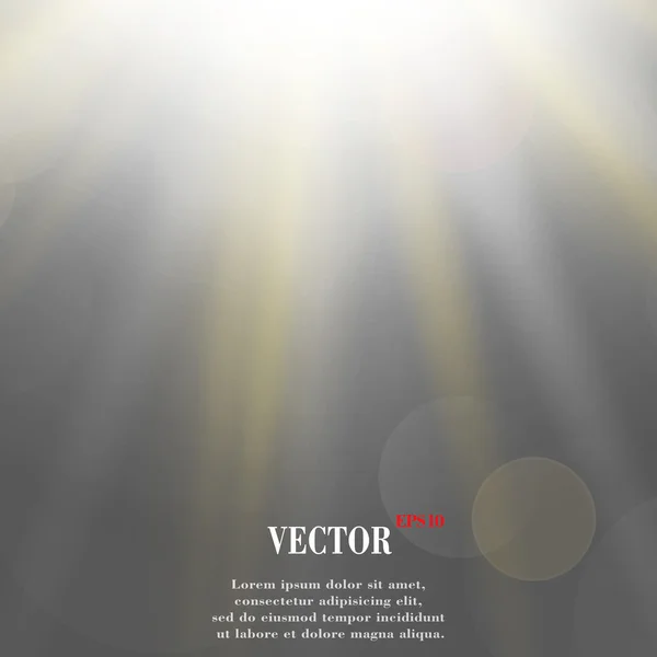 Onscherpe achtergrond licht effecten en sunburst — Stockvector