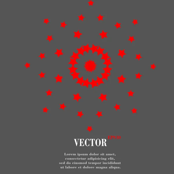 Icona web star, design piatto — Vettoriale Stock