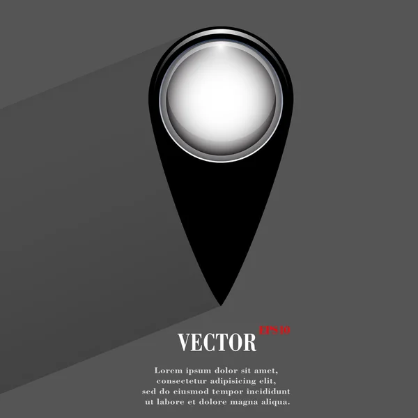 Ponteiros do mapa. design moderno plano — Vetor de Stock