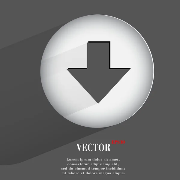 Flecha abajo. diseño moderno plano — Vector de stock