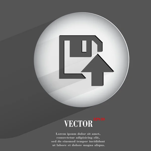 Téléchargement de disquette, design moderne plat — Image vectorielle