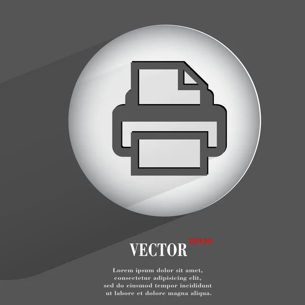 Impresora. diseño moderno plano — Vector de stock