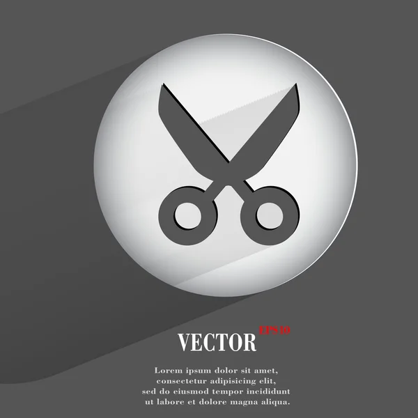 Ciseaux. design moderne plat — Image vectorielle