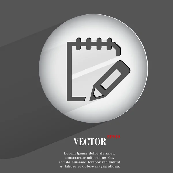 Papper, penna ikon. platt modern design — Stock vektor