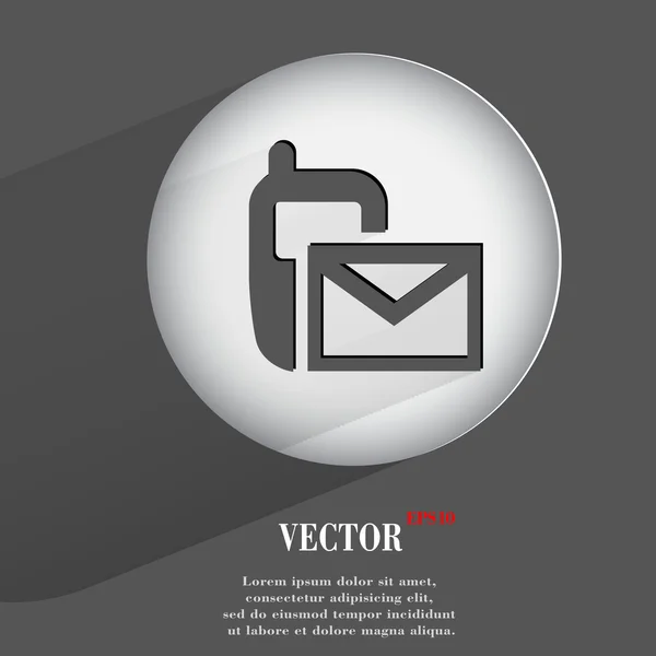 Icône sms. design moderne plat — Image vectorielle
