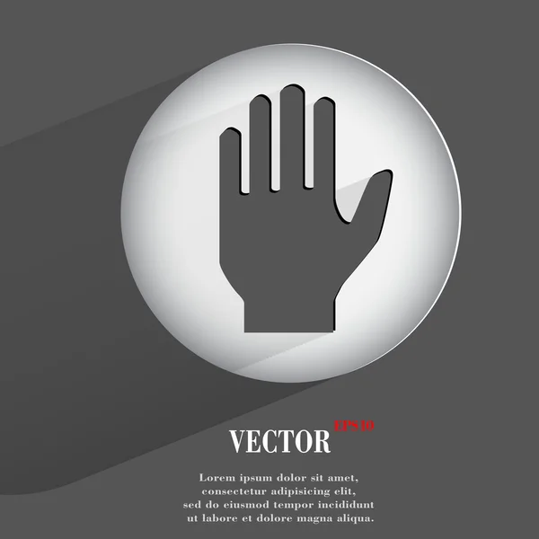 Icono de mano. diseño moderno plano — Archivo Imágenes Vectoriales