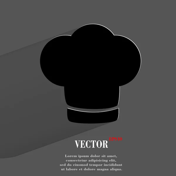 Aşçı şapkası. pişirme simge. düz modern tasarım — Stok Vektör