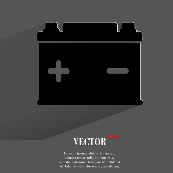 Autobatterie-Symbol. Flaches modernes Design — Stockvektor