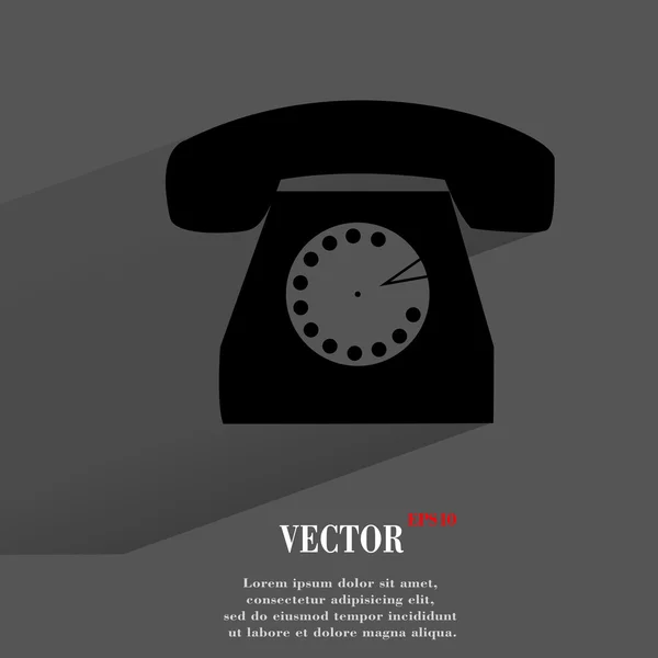 Retro telefonu ikonu. ploché moderní design — Stockový vektor