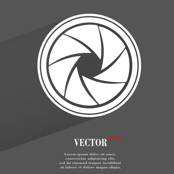 fotoğraf kamera diyafram simgesi. düz modern tasarım