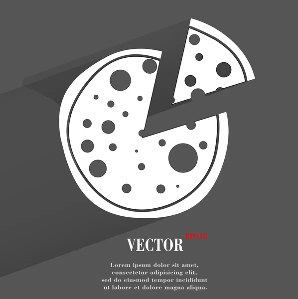 Ícone de pizza. design moderno plano — Vetor de Stock