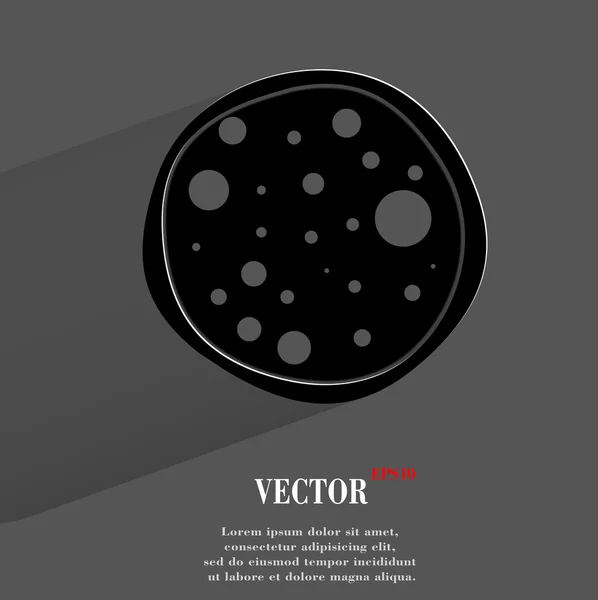 Pizza pictogram. plat modern ontwerp — Stockvector