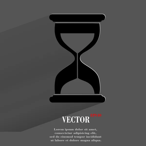 Reloj de arena. Icono del temporizador de vidrio. diseño moderno plano — Archivo Imágenes Vectoriales