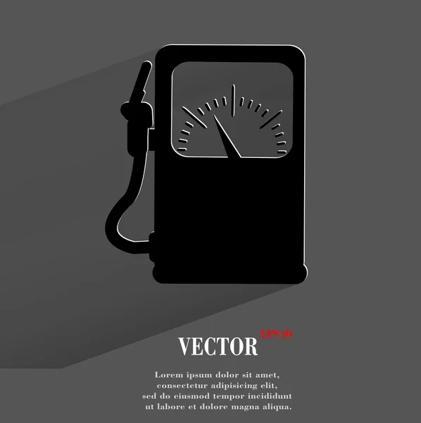Gas, icono de la gasolinera. diseño moderno plano — Vector de stock