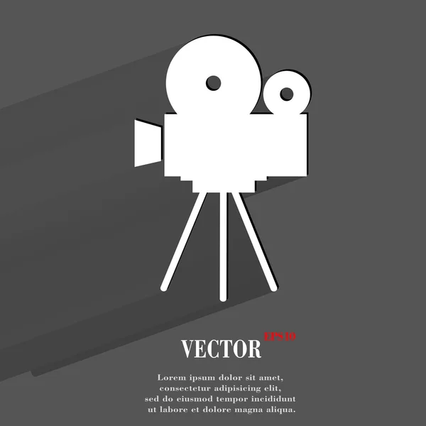 Videocamera icon. flat modern design — Stock Vector