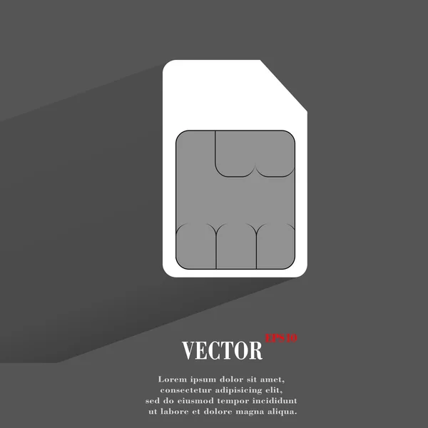 Sim-Karte-Symbol. Flaches modernes Design — Stockvektor