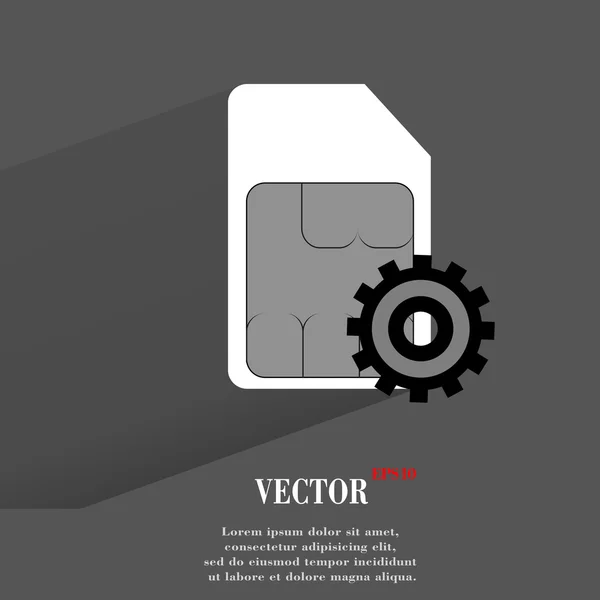 Ícone do cartão SIM. design moderno plano —  Vetores de Stock