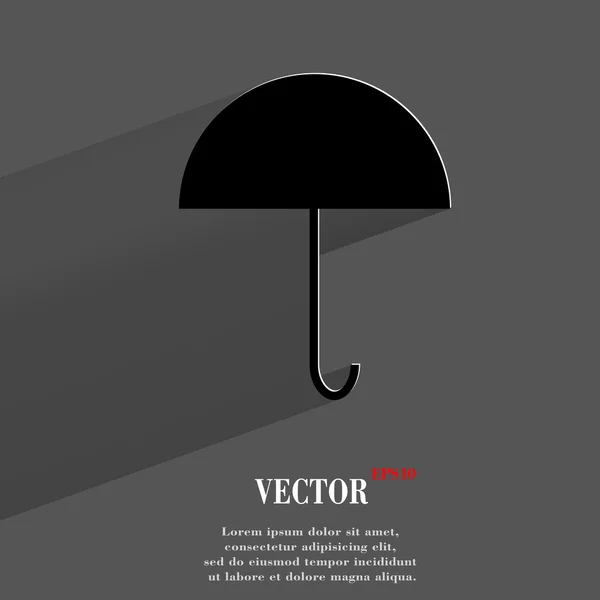 Regenschirm-Symbol. Flaches modernes Design — Stockvektor
