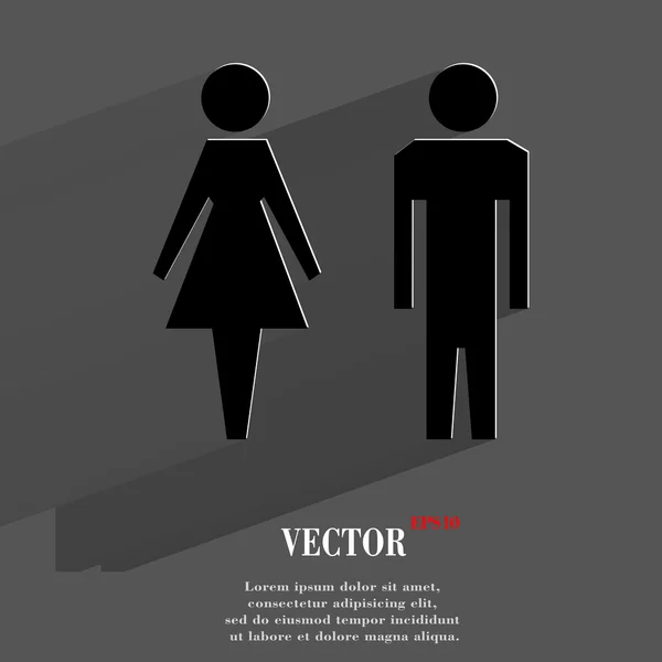 Männer, Frauen, Ikone. Flaches modernes Design — Stockvektor