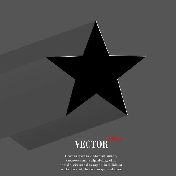 Gwiazda ikona. mieszkanie nowoczesne designext — Wektor stockowy