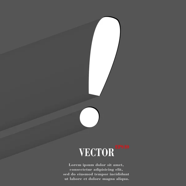 Ikona s vykřičníkem. ploché moderní design — Stockový vektor