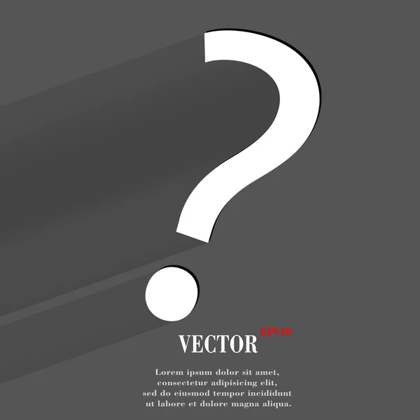 Signo de interrogación icono. diseño moderno plano — Vector de stock