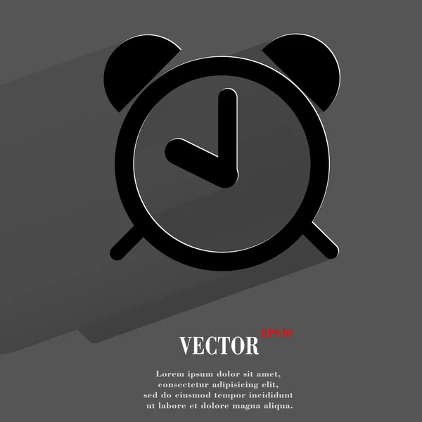 Icono del reloj despertador. diseño moderno plano — Vector de stock