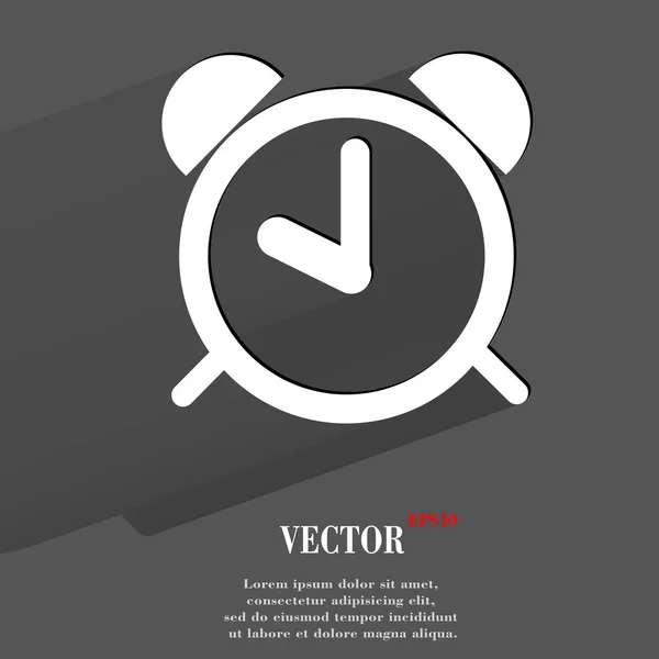 Alarm clock icon. flat modern design — Stock Vector