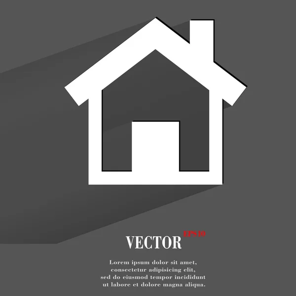 Icono de la casa. diseño moderno plano — Vector de stock