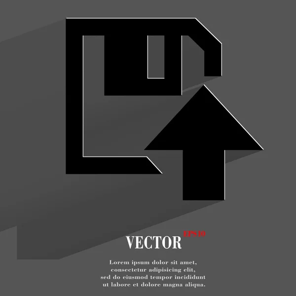 Disketa ikona nahrát. ploché moderní design — Stockový vektor