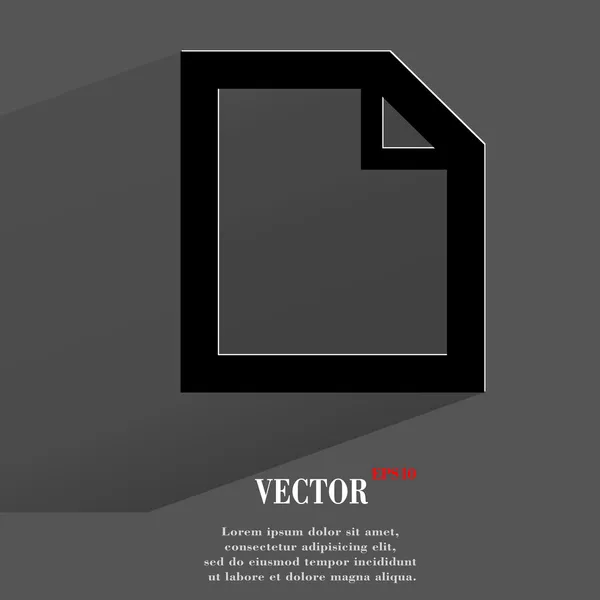 Icono de papel en blanco. diseño moderno plano — Archivo Imágenes Vectoriales