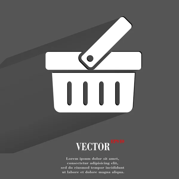 Icono de cesta de compra. diseño moderno plano — Vector de stock