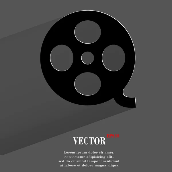 Icono de película. diseño moderno plano — Vector de stock