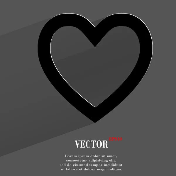 Srdce. ikona. ploché moderní design — Stockový vektor