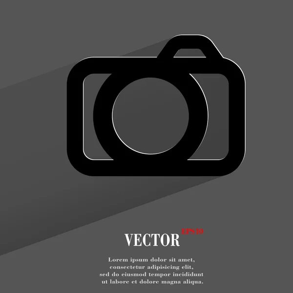 Icona della fotocamera. design moderno e piatto — Vettoriale Stock