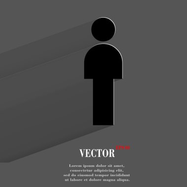 adam tuvalet simgesi. düz modern tasarım