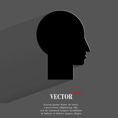 adam profil resim simgesi. düz modern tasarım