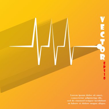 Kalp ritmi simgesi. düz modern tasarım